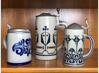Three Collectible Beer Steins