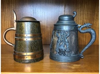 Two Metal Steins