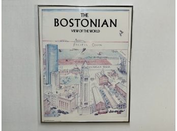 A Framed The Bostonian View Of The World Poster