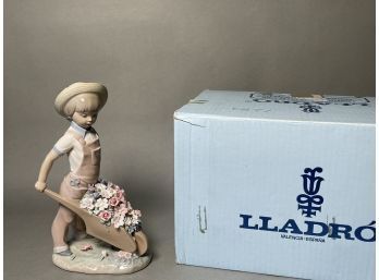 A Lladro Porcelain Figurine, Little Gardener, #1283