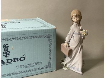 Lladro Porcelain Figurine, School Days,  #7604, Original Box