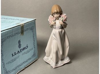 Lladro Porcelain Collector Club Figurine, 1987, Spring Bouquet, Original Box