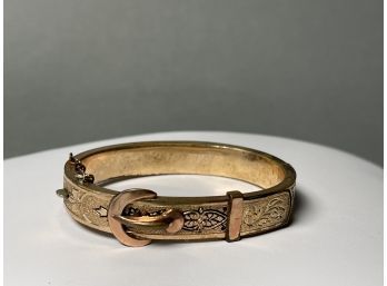 Antique 1800s Gold Filled Bucket Bracelet