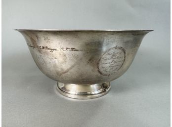 Yale 1946 Wolfs Head Society Sterling Silver Bowl