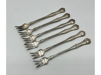 6 Antique Cocktail Forks ~ Williams ~