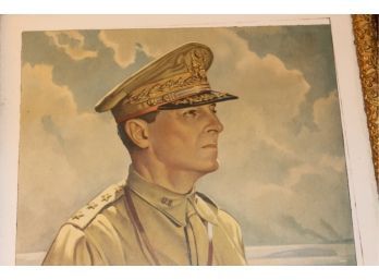 Irving Sinclair 1942 Macarthur Litho In Period Frame