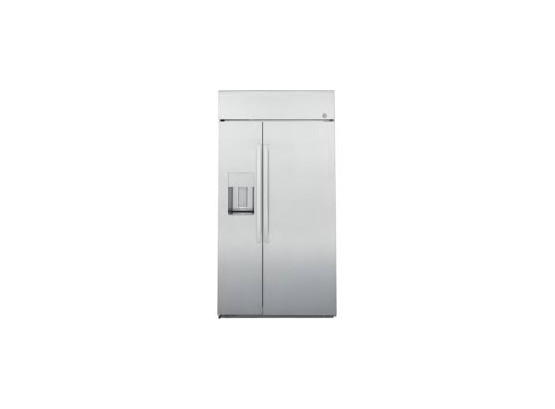A GE Profile Series Side-by-Side Refrigerator With Dispenser - 48' - Stainless Steel