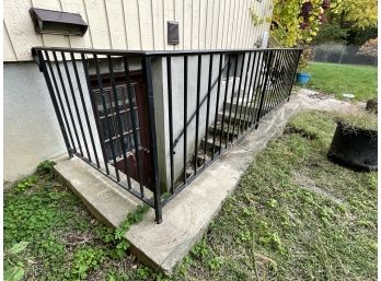 An 'L' Shaped Wrought Iron Railing - Ext. Stairs To Basement