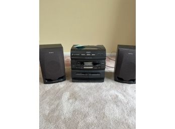 A Sony CD Radio Cassette-corder With 2 Speakers