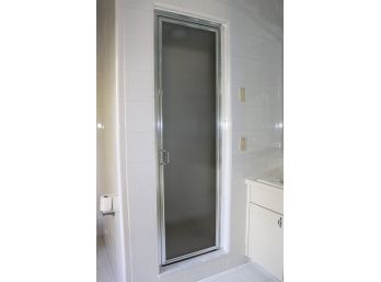 A Glass Shower Door With Metal Frame - Bath 5