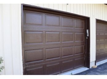 A Garage Door With Overhead Opener