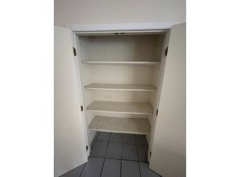 A Collection Of Wooden Closet Shelves From Approx 15 Closets