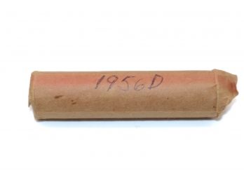 1956D Lincoln Wheat Penny Roll