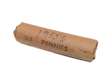 1955D Lincoln Wheat Penny Roll