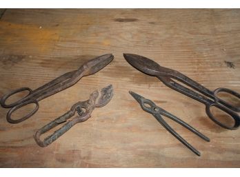 Four Antique Trim Scissors By Crescent Tool Co. And Others
