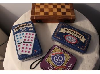 Collection Of New Games Including Dominoes, Chess On The Go, Chess And Backgammon