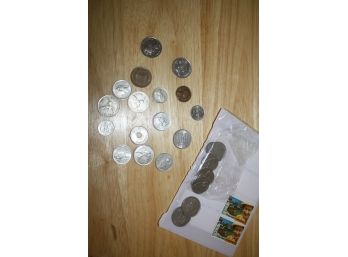 Collection Of Money & Stamps From Bermuda