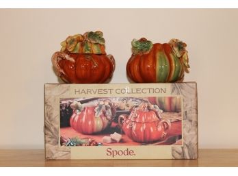 Spode Harvest Collection Creamer And Sugar - New In Box