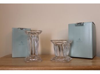 Two Retired PartyLite Boxed Quad Prism Pedestals