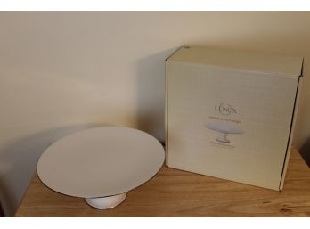 Lenox Round Opal Innocence Footed Cake Plate - New In Box