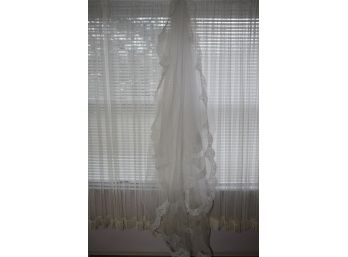 Vintage 1972 Gorgeous Cathedral Length Veil - French Alencon Lace