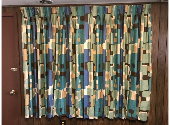 Mid Century Modern Curtains ~ Lined