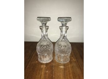 Two Beautiful Cut Glass Decanters