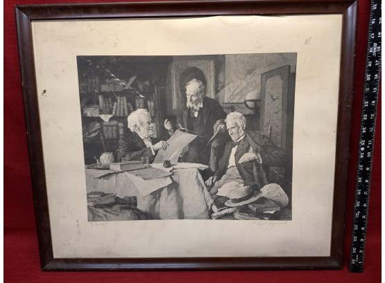 Etching By Moeller 'A Legal Argument' Signed And Dated 1902