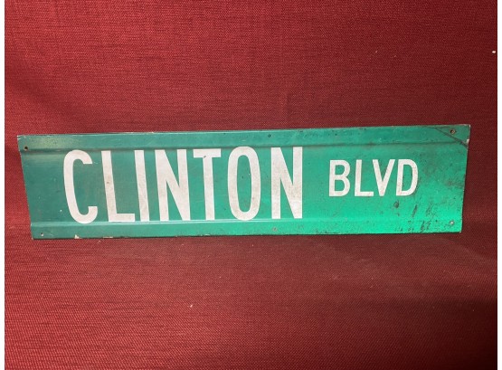 Clinton Blvd Street Sign