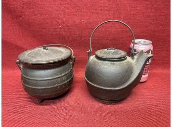 Cast Iron Tea Pot & Cauldron