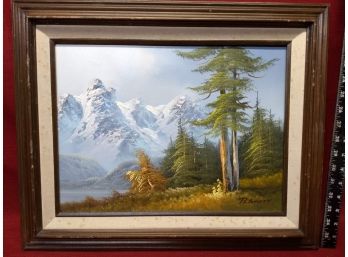 R. Scott Painting Mountain Scene