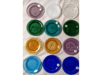 Pairpoint Glass Cup Plates Massachusetts Collection