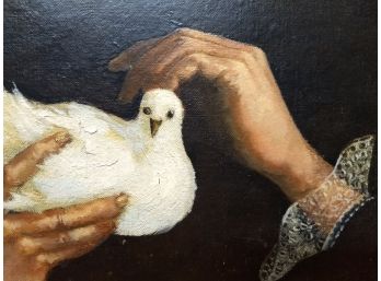 Oil On Canvas Dove By Legende  Fine Detail