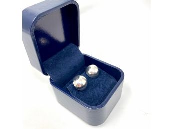 A Pair Of Sterling Silver Button Post Earrings - 3.0 Grams