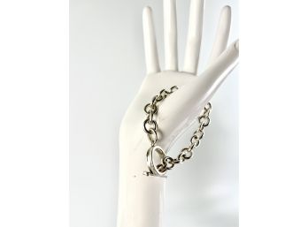 A Tiffany And Co Sterling Link And Toggle Bracelet