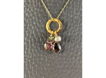 A Delicate Gold Chain With Semi-Precious Gem Stones - Palmer Jewelers - Larchmont