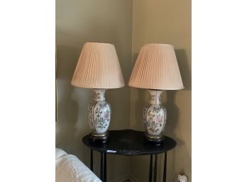 Pair Frederick Cooper Oriental Urn Form Vases Mounted As Lamps