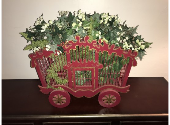 Red Circus Wagon ~ Bird Cage Or Decorative Piece ~