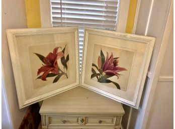 2 Lillies W/ White Frames