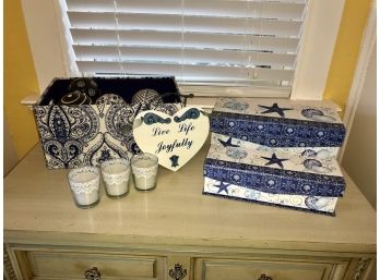Decorative Box Lot ~ With Candles & More ~