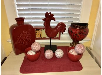Home Decor Grouping ~ Red Lot ~