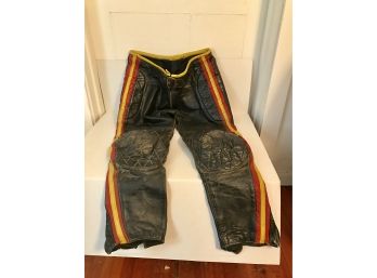 Vintage Bill Walters Leather Motorcycle Racing Pants