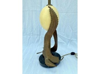 Chapman Feather Decor Lamp With Marble Base