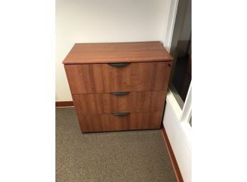 Lateral File Cabinet Wood Tone 3 Locking Drawers