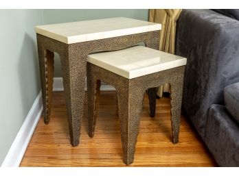 Two-Piece Tile Top Nesting Table