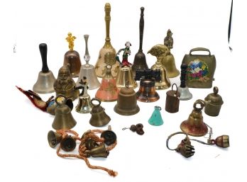 Large Lot Of Bells And Cow Bells