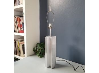60s Brutalist Cast Aluminum Table Lamp