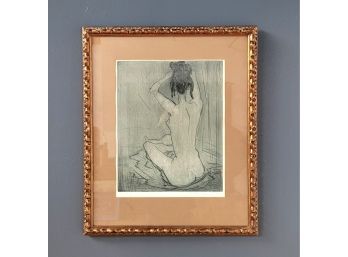 Signed Etienne Ret (France 1900-1996) Framed Etching