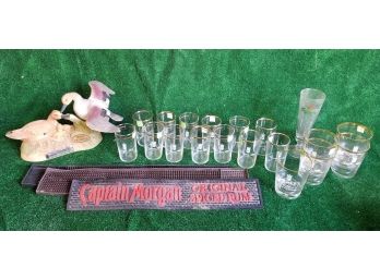 Vintage Canadian Club Whiskey Glasses And Barware