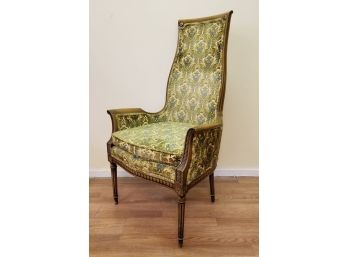 Vintage Hollywood Regency Fruitwood Arm Chair